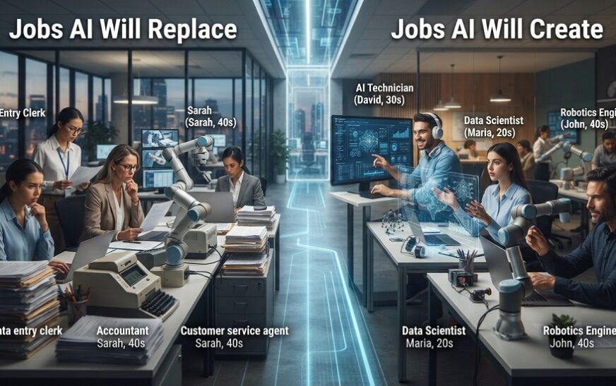Jobs AI Will Replace vs Jobs AI Will Create