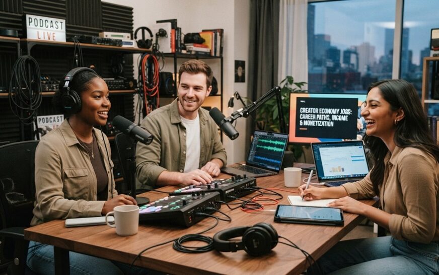 Podcasting & Creator Economy Jobs Career Paths, Income & Monetization